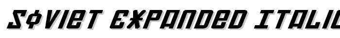 Soviet Expanded Italic font